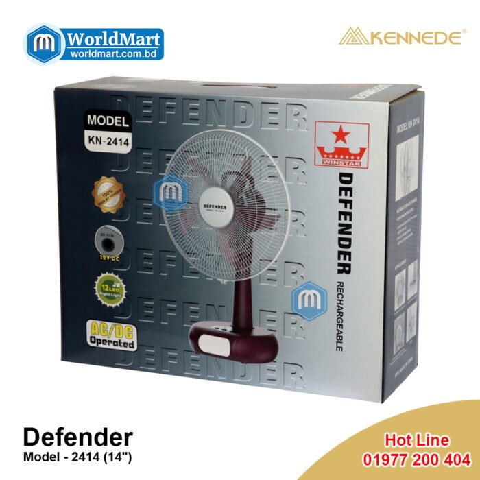 Rechargeable Fan | Defender-KN2414