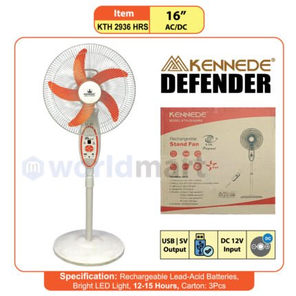 Defender-Rechargeable-Fan-KTH-2936-HRS-16--Inch