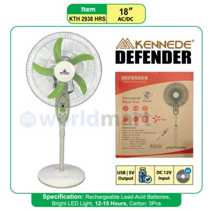 Defender-Rechargeable-Fan-KTH-2936-HRS-18--Inch