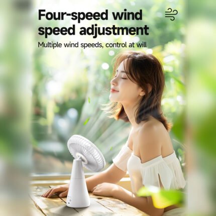 Rechargeable Mini Desk Fan LED light DP-7687