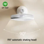 Rechargeable Mini Desk Fan LED light DP-7687