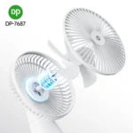 Rechargeable Mini Desk Fan LED light DP-7687